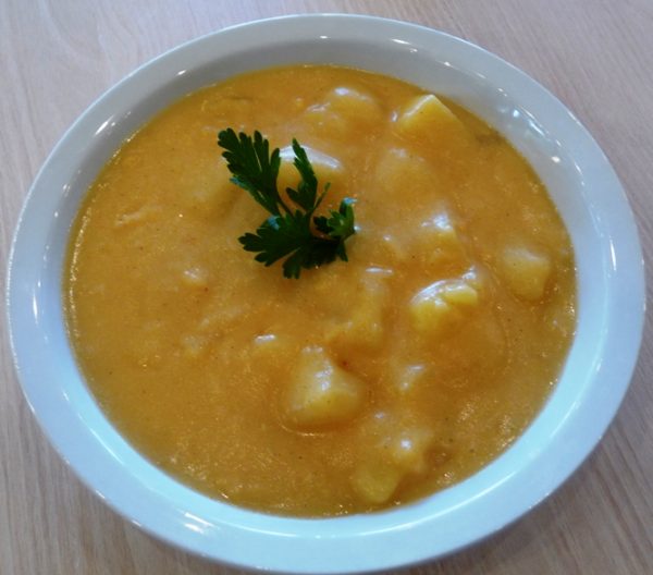 Gluténmenets majorannás burgonyafőzelék
