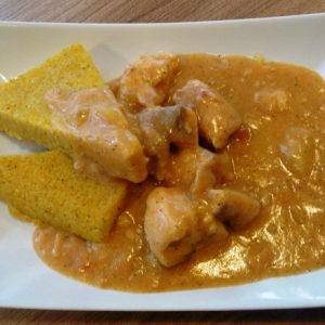 harcsapaprikás puliszkával gluténmentes