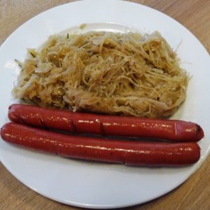 sült virsli bajorkáposztán gluténmentes